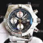 GF Factory Breitling Avenger ii Seawolf 43MM Swiss 7750 Watch - Stainless Steel Case And Bracelet Black Dial 